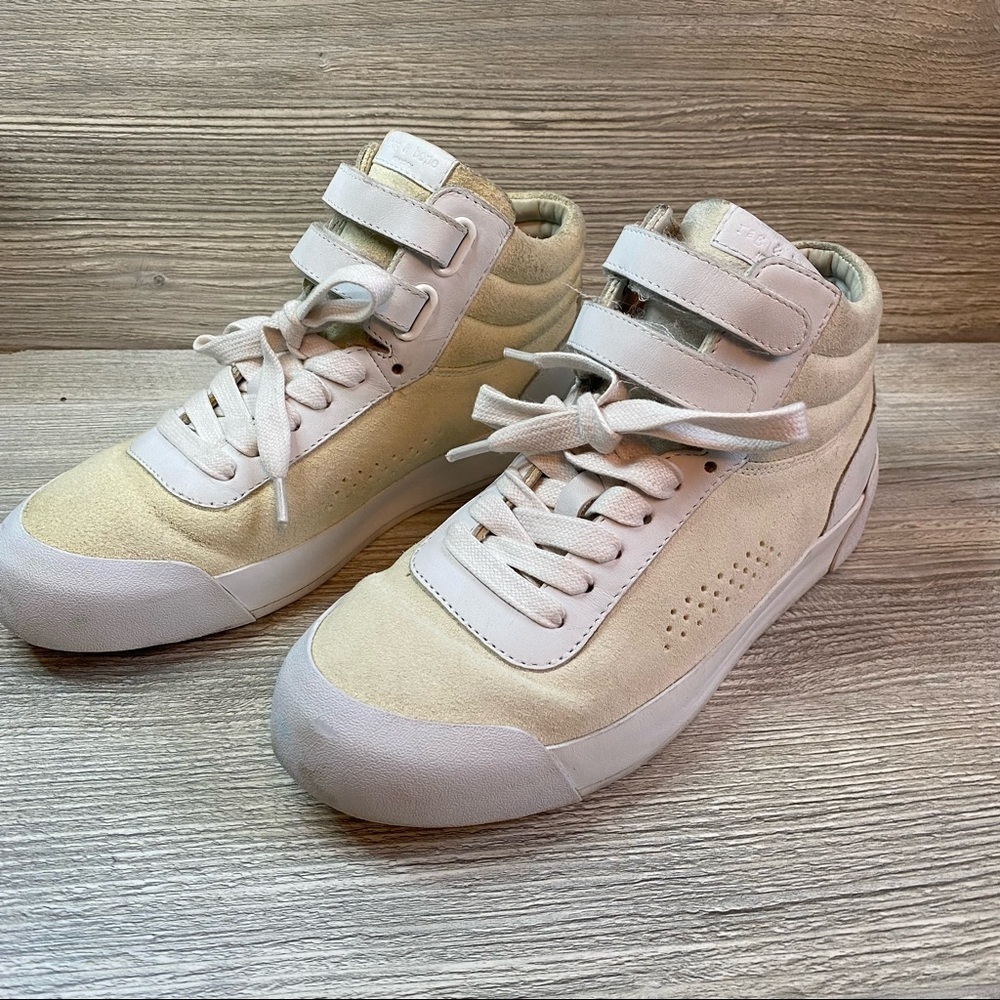Rag & Bone Nova Cream Suede High Top Sneakers View 2